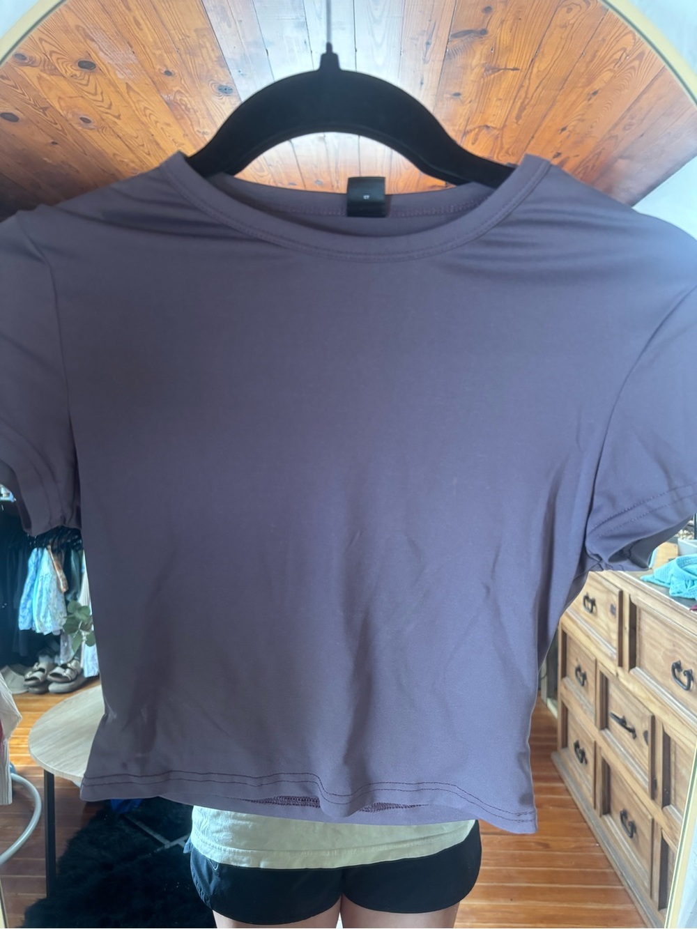 Women’s Crewneck Short Sleeve Top - Plum